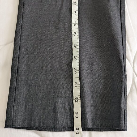 J Jill Pants Women's Size 12 back Linen Stretch Cropped Trousers #218711 Classic - Picture 12 of 12